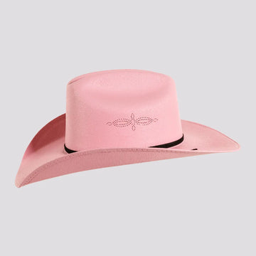 Pioneer | Womens Pink Canvas Cotton Western Cowgirl Hat