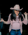 Pioneer | Womens Pink Canvas Cotton Western Cowgirl Hat