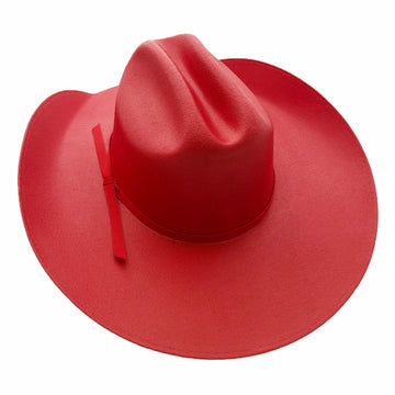 Pioneer | Mens Red Canvas Cotton Western Cowboy Hat