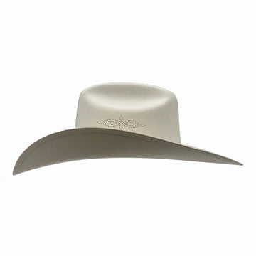 Pioneer | Mens White Canvas Cotton Western Cowboy Hat