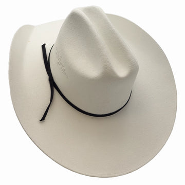Pioneer | Womens White Canvas Cotton Western Cowgirl Hat