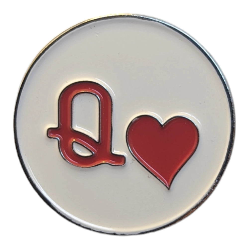 Queen of Hearts Magnetic Hat Pin