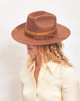 Ralston Brown Felt Fedora angled right view