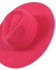 rancher pink fedora felt angled right view