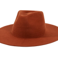 rancher coral fedora hat front angled view