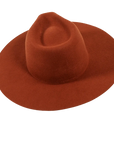 rancher coral fedora hat back view