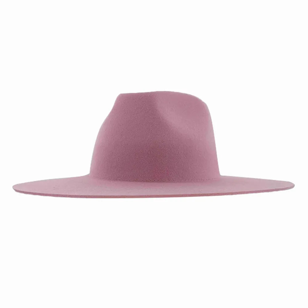 Rancher | Womens Cotton Candy Pink Wide Brim Felt Fedora Hat