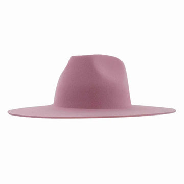 Rancher | Womens Cotton Candy Pink Wide Brim Felt Fedora Hat