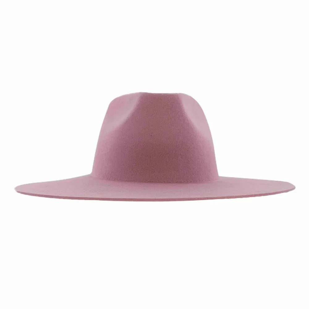 Rancher | Womens Cotton Candy Pink Wide Brim Felt Fedora Hat