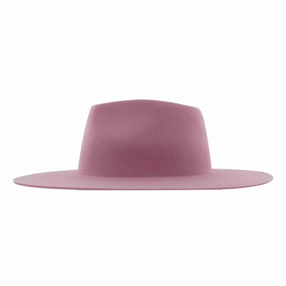 Rancher | Womens Cotton Candy Pink Wide Brim Felt Fedora Hat