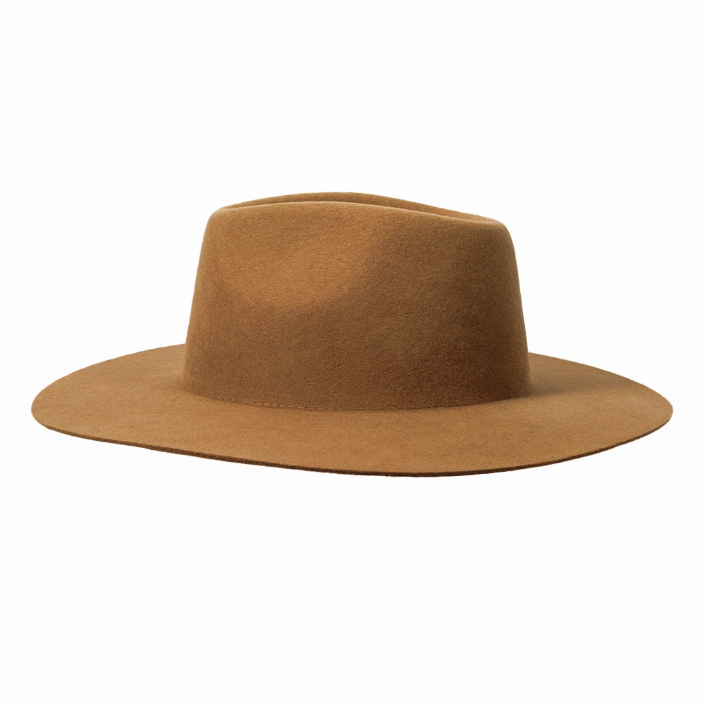 Rancher | Womens Fawn Wide Brim Felt Fedora Hat