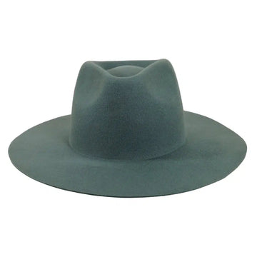 Rancher | Womens Green Wide Brim Felt Fedora Hat