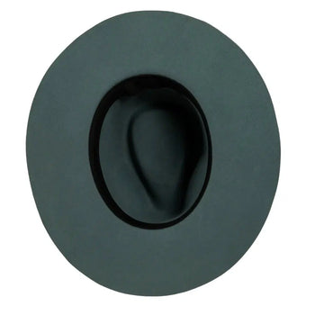 Rancher | Womens Green Wide Brim Felt Fedora Hat