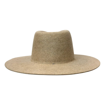Rancher | Mens Oatmeal Tweed Wide Brim Felt Fedora Hat