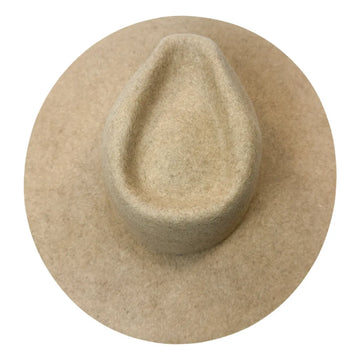 Rancher | Mens Oatmeal Tweed Wide Brim Felt Fedora Hat