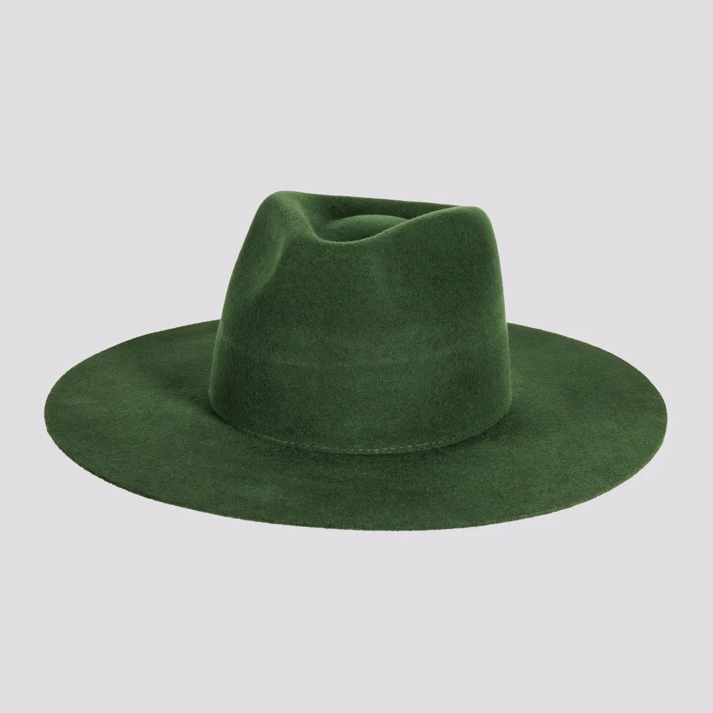 Rancher Olive Fedora Felt Hat American Hat Makers Front Side View