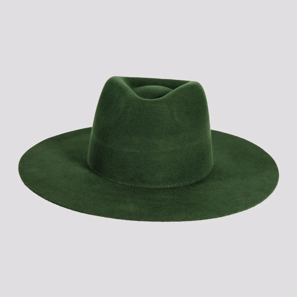 Rancher Olive Felt Fedora Hat American Hat Makers Front view