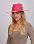 Rancher | Womens Wide Brim Felt Fedora Hat