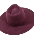 rancher plum fedora hat back view