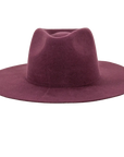 rancher plum fedora hat front view