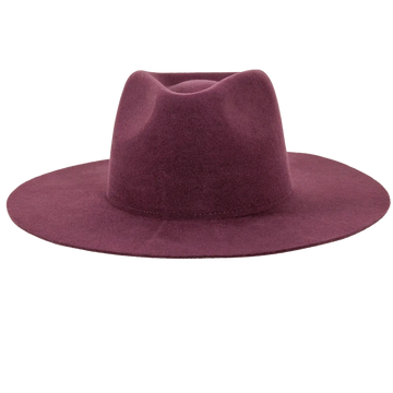 Rancher | Womens Plum Wide Brim Felt Fedora Hat