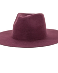 rancher plum fedora hat angled view