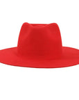 womens rancher red fedora hat front view
