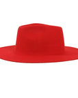 womens rancher red fedora hat side view