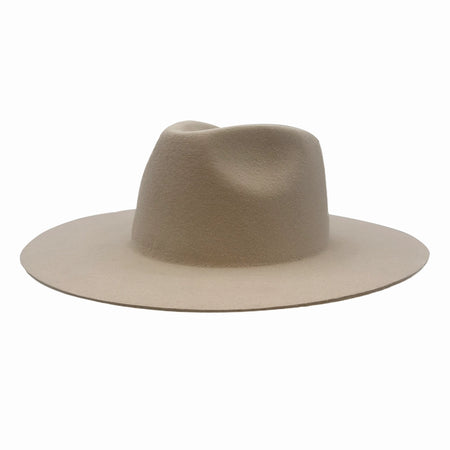 Rancher | Mens Sand Wide Brim Felt Fedora Hat – American Hat  display picture 1