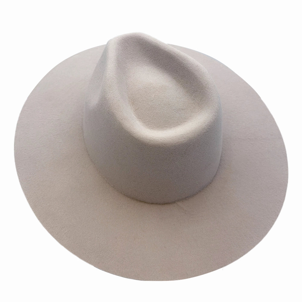 Rancher | Womens Silver Belly Wide Brim Felt Fedora Hat