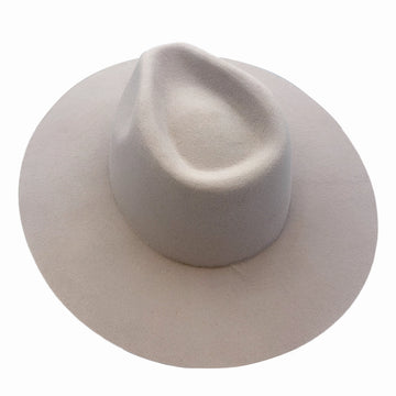 Rancher | Womens Silver Belly Wide Brim Felt Fedora Hat