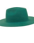 womens rancher teal fedora hat side view