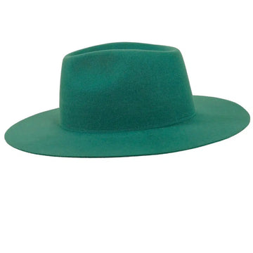 Rancher | Womens Teal Wide Brim Felt Fedora Hat