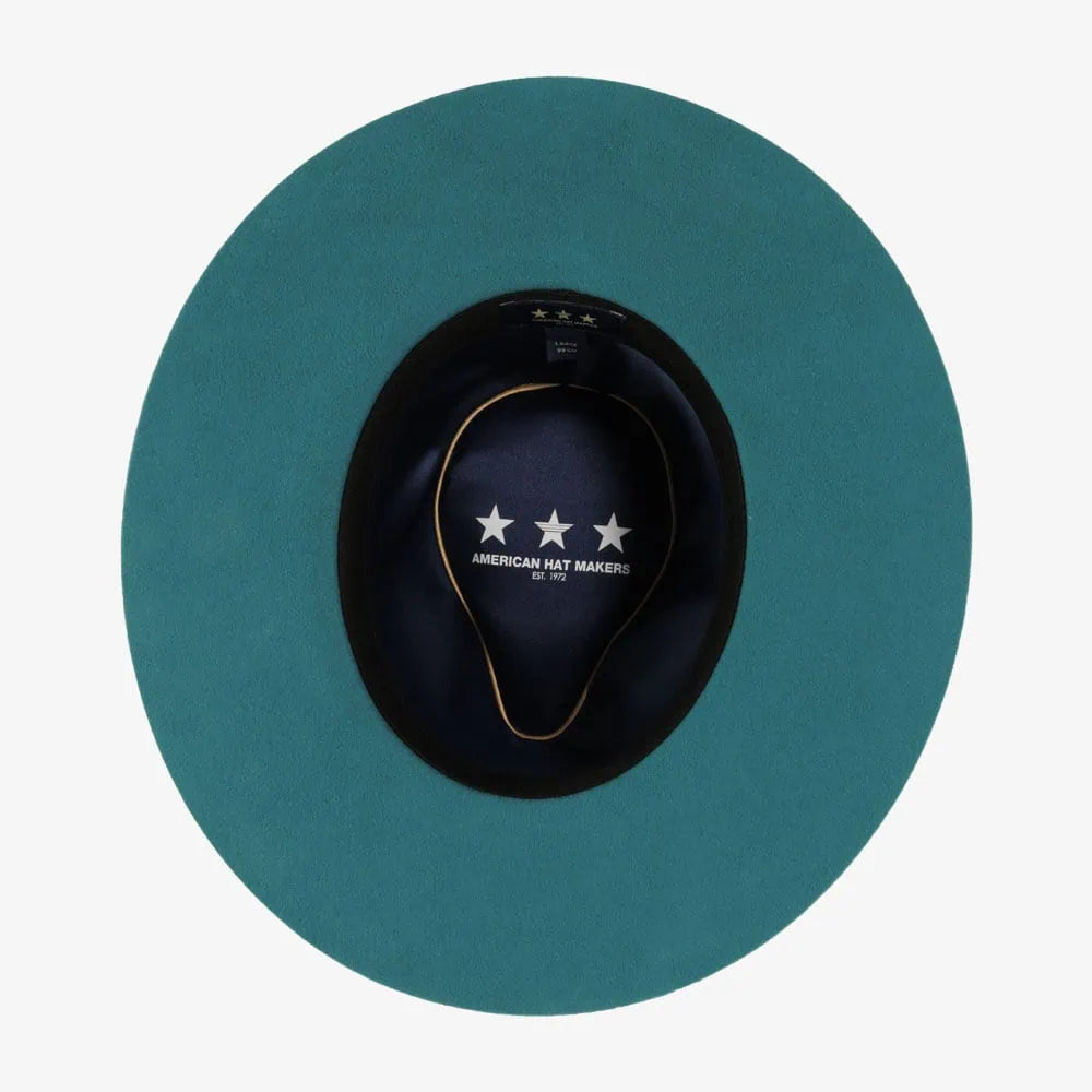 Rancher | Womens Turquoise Wide Brim Felt Fedora Hat