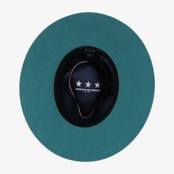 Rancher | Womens Turquoise Wide Brim Felt Fedora Hat