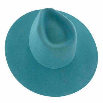 Rancher | Womens Turquoise Wide Brim Felt Fedora Hat