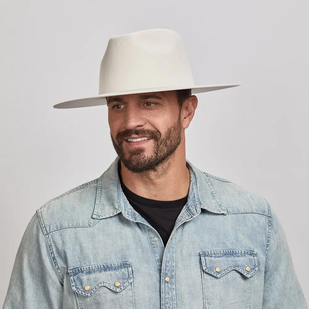 Rancher | Mens Wide Brim Felt Fedora Hat