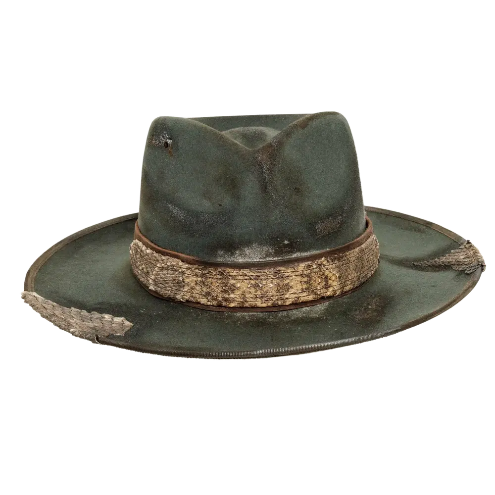 rattler grey fedora hat front view
