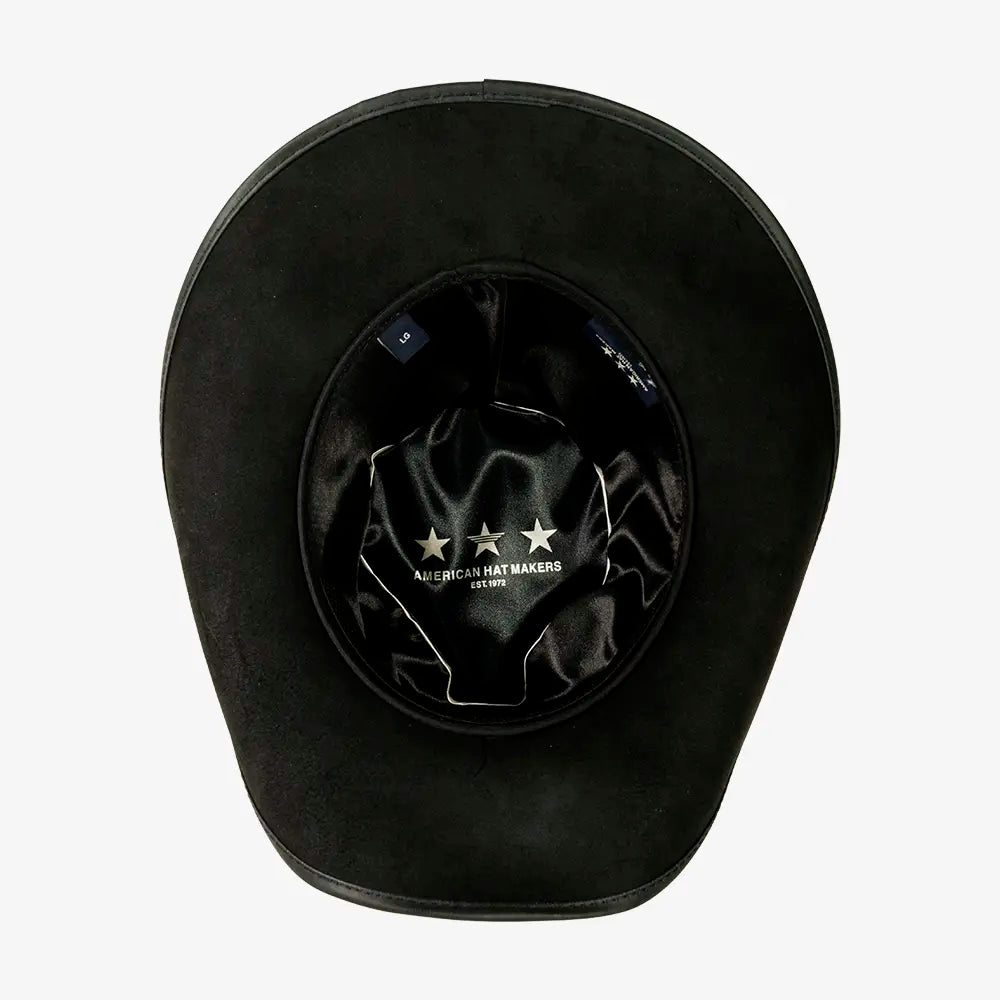 Renegade | Womens Black Pinch Front Curled Western Leather Cowgirl