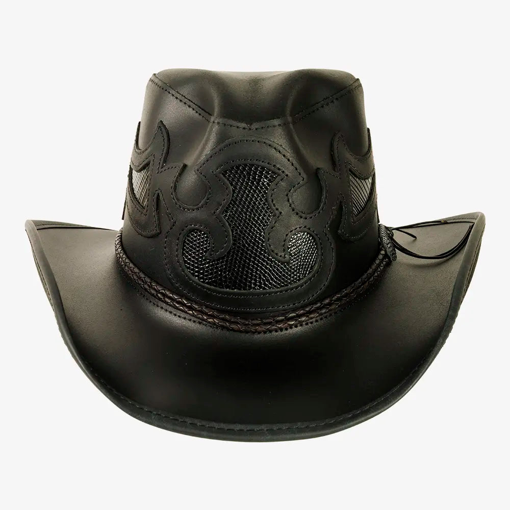 Renegade | Womens Pinch Front Curled Western Leather Cowgirl Hat