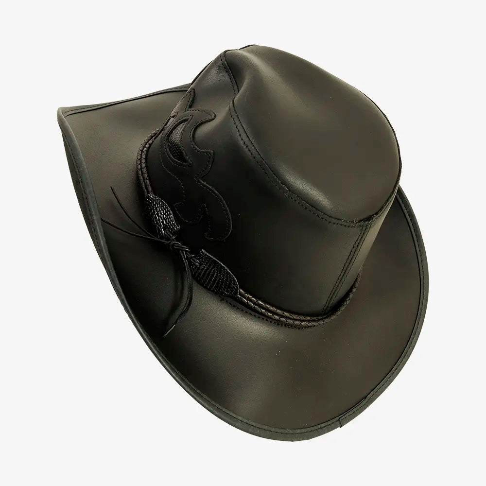 Renegade | Womens Pinch Front Curled Western Leather Cowgirl Hat