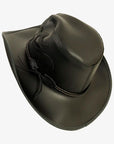 Renegade | Womens Pinch Front Curled Western Leather Cowgirl Hat