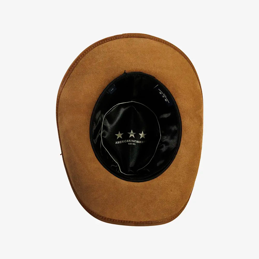 Renegade | Womens Pinch Front Curled Western Leather Cowgirl Hat