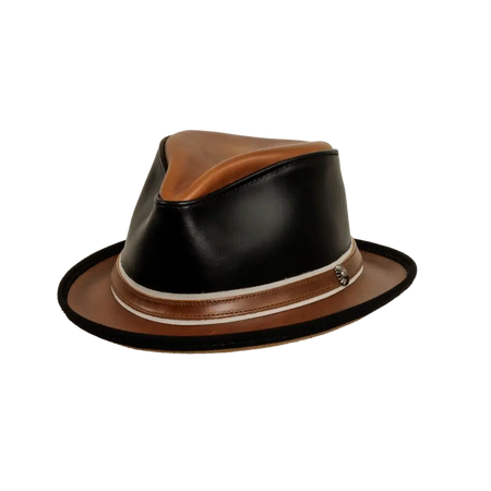 Scale Rocky Balboa Fedora Rocky Mens Leather Fedora Hat – American