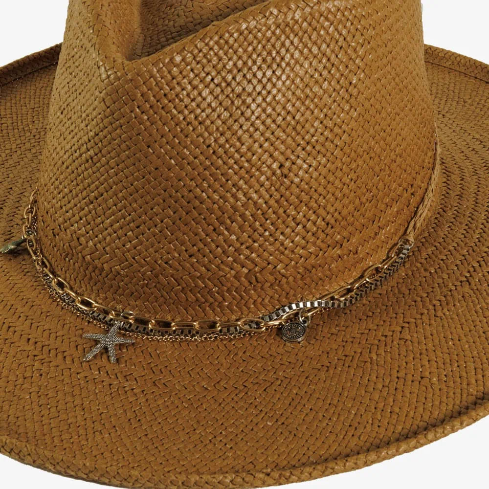 Roux | Gold and Silver Chain Twine Hat Band with Trinkets