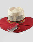 Roxy Red Sun Straw Hat Back View