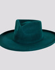 Rustler | Womens Wool Felt Teardrop Fedora Hat with Curled Brim