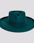 Rustler | Womens Wool Felt Teardrop Fedora Hat with Curled Brim