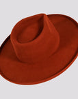 Rustler | Womens Wool Felt Teardrop Fedora Hat with Curled Brim