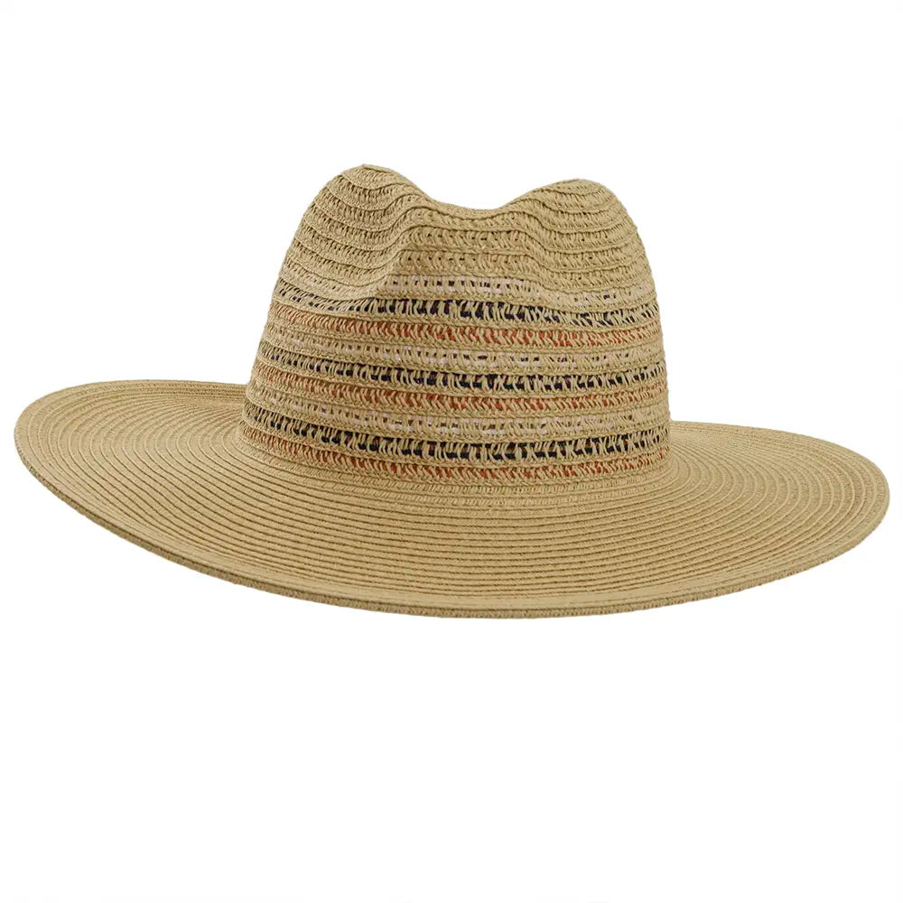 Sandy Natural Sun Straw Hat Front View